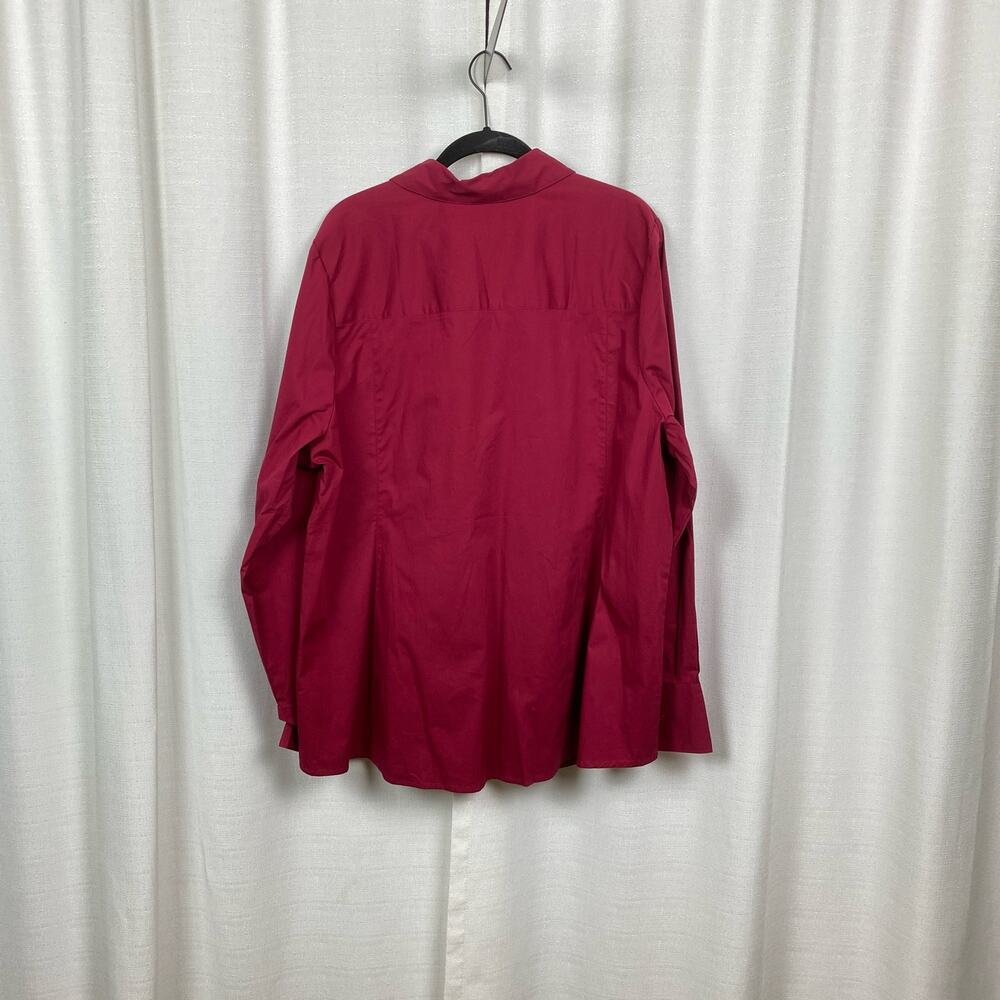 Lane Bryant Burgundy Red Long Sleeve Button Up Blouse Sz.20W NWT - Picture 9 of 13